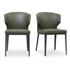 Image 1 : BNIB - Moe's - Set of 2 Delaney Dining Chairs Dark Green - RV $1,099 (SMP-EJ-1018-27)