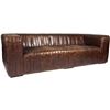 Image 2 : Moe's Castle Sofa, Dark Brown Leather, RV: $7500 - PK-1009-20 - 95.0" W x 39.0" D x 27.5" H (Oops -
