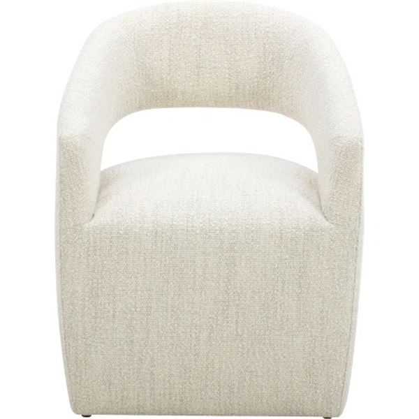Moe's Barrow Rolling Dining Chair, White Mist, RV: $804 - KQ-1024-18-USA - 25.5"W x 25.5"D x 32.25"H