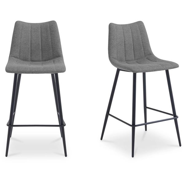 Moe's Alibi Dark Grey Bar Stool (Set of 2), RV: $649 - UU-1003-25 - 17.7" W x 20.0" D x 41.5" H (Oop