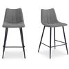 Image 1 : Moe's Alibi Dark Grey Bar Stool (Set of 2), RV: $649 - UU-1003-25 - 17.7" W x 20.0" D x 41.5" H (Oop