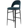 Image 1 : Moe's Roger Bar Stool, Teal Velvet, RV: $629 - EJ-1037-36 - 16.5" W x 20.0" D x 42.0" H (Oops - refe