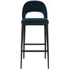 Image 2 : Moe's Roger Bar Stool, Teal Velvet, RV: $629 - EJ-1037-36 - 16.5" W x 20.0" D x 42.0" H (Oops - refe