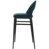 Image 3 : Moe's Roger Bar Stool, Teal Velvet, RV: $629 - EJ-1037-36 - 16.5" W x 20.0" D x 42.0" H (Oops - refe