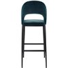 Image 4 : Moe's Roger Bar Stool, Teal Velvet, RV: $629 - EJ-1037-36 - 16.5" W x 20.0" D x 42.0" H (Oops - refe