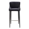 Image 1 : Moe's Etta Bar Stool, Dark Grey, RV: $349 - ER-2049-25 - 18.0" W x 21.5" D x 41.0" H (Oops - refer t