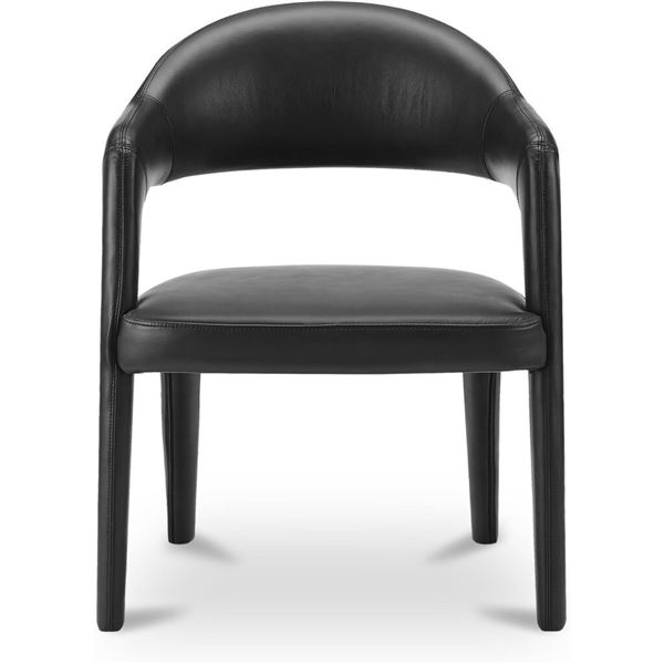 Moe's Martens Dining Chair Black Leather (1-Piece), RV: $1299 - SMP-YM-1009-02 - 23.6" L × 22.6" W ×