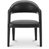 Image 1 : Moe's Martens Dining Chair Black Leather (1-Piece), RV: $1299 - SMP-YM-1009-02 - 23.6" L × 22.6" W ×
