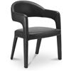 Image 2 : Moe's Martens Dining Chair Black Leather (1-Piece), RV: $1299 - SMP-YM-1009-02 - 23.6" L × 22.6" W ×