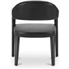 Image 4 : Moe's Martens Dining Chair Black Leather (1-Piece), RV: $1299 - SMP-YM-1009-02 - 23.6" L × 22.6" W ×
