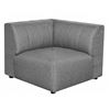 Image 1 : Moe's Lyric Corner Chair, Grey, RV: $915 - MT-1025-15 - 39.0" W x 39.0" D x 29.0" H (Oops - refer to