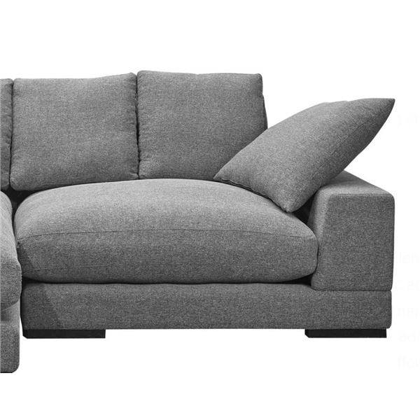 Moe's Plunge Sectional Anthracite 3 Seater (1-Piece) - TN-1004-15-A - Incomplete (Oops - refer to lo