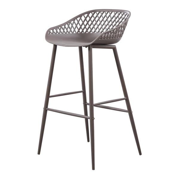 Moe's Piazza Outdoor Bar Stool (1-Piece) Grey, RV: $165 - QX-1004-15 - 19.29" x W x 19.68" D x 37.2"