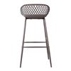 Image 3 : Moe's Piazza Outdoor Bar Stool (1-Piece) Grey, RV: $165 - QX-1004-15 - 19.29" x W x 19.68" D x 37.2"