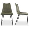 Image 1 : Moe's Alibi Green Vegan Leather Dining Chair, Set of 2, RV: $589 - UU-1022-27 - 18.0" W x 20.0" D x