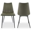 Image 2 : Moe's Alibi Green Vegan Leather Dining Chair, Set of 2, RV: $589 - UU-1022-27 - 18.0" W x 20.0" D x