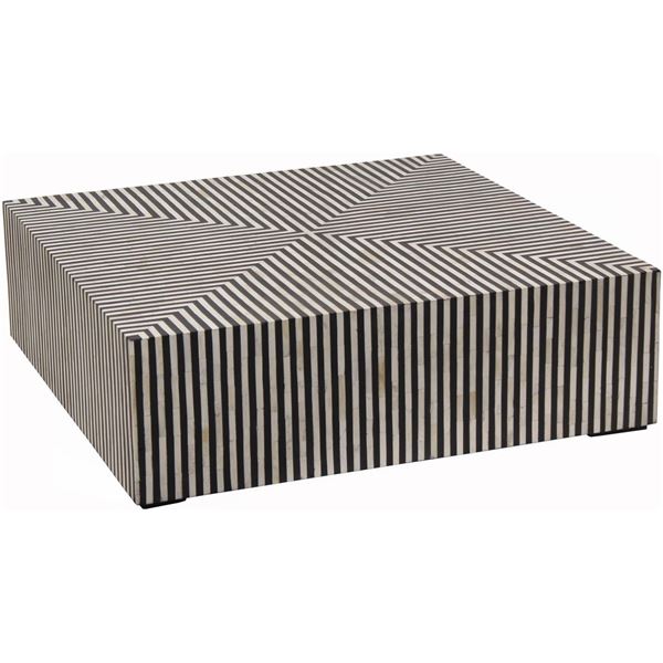 Moe's Terning Coffee Table, Black and White, RV: $3349 - GZ-1148-37 - 40.0" W x 40.0" D x 12.0" H  (