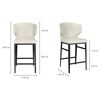 Image 3 : Moe's Delaney Counter Stool, Beige, RV: $649 - EJ-1022-34 - 20.5" W x 21.7" D x 39.4" H  (Oops - ref