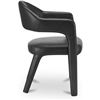 Image 3 : Moe's Martens Dining Chair, Black Leather, RV: $1299 - YM-1009-02 - 23.6" W x 22.6" D x 31.9" H  (Oo