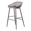Image 2 : Moe's Piazza Outdoor Barstool Set of Two, Grey, RV: $329 - QX-1004-15 - 19.29" W x 19.68" D x 37.2"