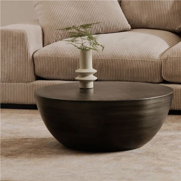 Moe's Conga Coffee Table, Antique Zinc, RV: $749 - OT-1002-54 - 31.25" W x 31.25" D x 12.25" H (Oops