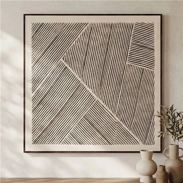 Moe's Fleet Framed Painting, Black and White, RV: $278 - WP-1342-37 - 32.0" W x 1.77" D x 32.0" H (O