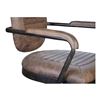 Image 2 : Moe's Foster Swivel Desk Chair, Con Pana Brown Leather, RV: $1250 - PK-1049-21 - 23.5" W x 22.5" D x