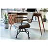 Image 4 : Moe's Foster Swivel Desk Chair, Con Pana Brown Leather, RV: $1250 - PK-1049-21 - 23.5" W x 22.5" D x