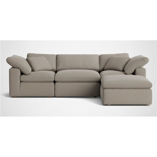 BNIB - Sundays Movie Night 4-Piece Modular Large Sectional - Light Pebble - RV: $6,990 - Includes: