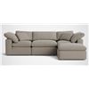 Image 1 : BNIB - Sundays Movie Night 4-Piece Modular Large Sectional - Light Pebble - RV: $6,990 - Includes: