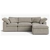 Image 1 : BNIB - Sundays Movie Night 4-Piece Modular Large Sectional - Oatmeal - RV: $6,990 - Includes: