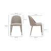 Image 2 : BNIB Moes - Burton Fabric Dining Chair Light Grey (YM-1001-26)