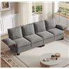 Image 2 : NIB - Gray Comfy Cloud Couch Large Sofa for Living Room - SKU: USACOPN1087761-2