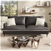 Image 1 : NIB - Gray COPIAE 84 Inch Roll Arm Loveseat Sofa Reversible Faux Leather Upholstered Couch with Deep
