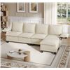 Image 3 : NIB White Comfy Cloud Couch Large Sofa for Living Room w/ Ottoman - SKU: USACOPN1087760-3