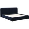 Image 2 : BNIB Moes - Samara Queen Bed Blue Velvet - Missing Slats (RN-1125-26)