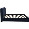 Image 3 : BNIB Moes - Samara Queen Bed Blue Velvet - Missing Slats (RN-1125-26)