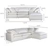 Image 3 : New In Box Moes 4pc. Terra modular sofa set in Cream White R.V. $6,500.00