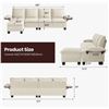 Image 4 : NIB White Comfy Cloud Couch Large Sofa for Living Room w/ Ottoman - SKU: USACOPN1087760-3