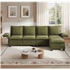 Image 4 : NIB - Green Comfy Cloud Couch Large Sofa for Living Room w/ Ottoman - SKU: USACOPN1087760-4