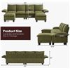 Image 4 : NIB - Green Comfy Cloud Couch Large Sofa for Living Room w/ 2 Ottomans - SKU: USACOPN1087759-4