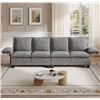 Image 1 : NIB - Gray Comfy Cloud Couch Large Sofa for Living Room - SKU: USACOPN1087761-2