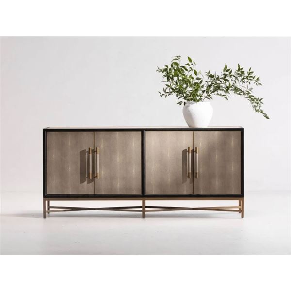 Moe's Mako Sideboard, Grey, RV: $3999 - VL-1048-15 - 76.0" W x 18.0" D x 34.0" H (Oops - refer to lo
