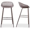 Image 1 : BNIB - Moe's - Set of 2 Piazza Outdoor Barstools Grey - RV $329 (QX-1004-15)
