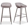 Image 2 : BNIB - Moe's - Set of 2 Piazza Outdoor Barstools Grey - RV $329 (QX-1004-15)