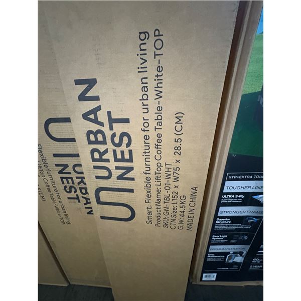 BNIB - Urban Nest Lift Top Coffee Table White Top (GN-TBL-01-WHT)