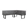 Image 2 : BNIB - Moe's Hanlon Corner Bench Dark Grey - RV $2,499 (ER-2066-25)