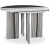 Image 3 : BNIB - Moe's Celia Round Dining Table with Panda Marble Top and Base - RV $4,999 (JD-1076-37) - 48in