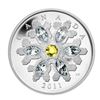Image 1 : 2011 CANADA $20 TOPAZ CRYSTAL SNOWFLAKE
