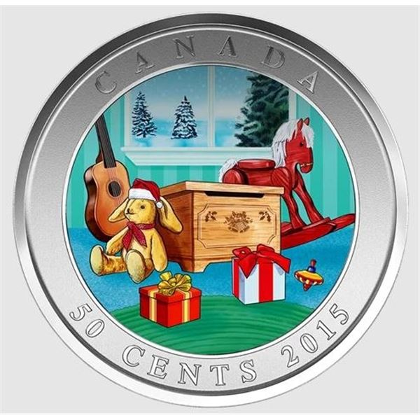 2015 CANADA 50 CENT HOLIDAY TOY BOX